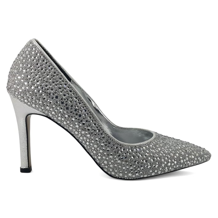 Beety 413 25YA Kadın Abiye Ayakkabı Gümüş nehironline