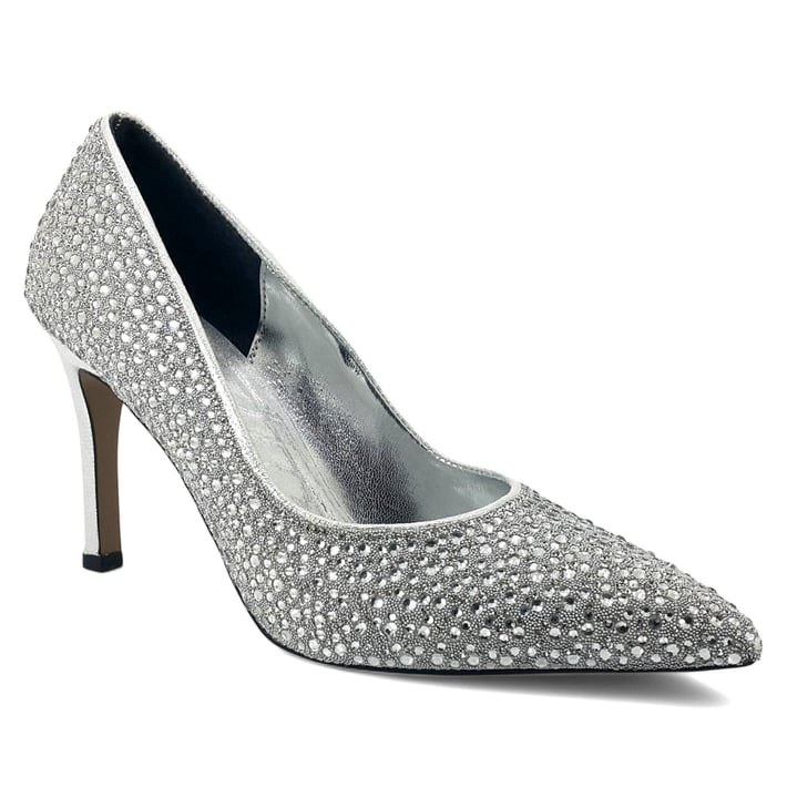 Beety 413 25YA Kadın Abiye Ayakkabı Gümüş nehironline