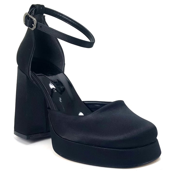 Beety 725 24KA Kadın Abiye Ayakkabı - Siyah Saten nehironline