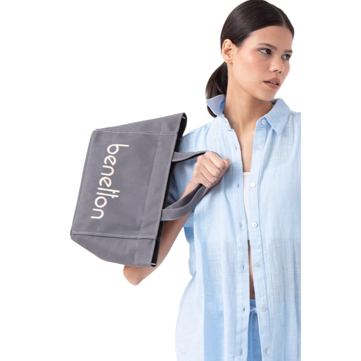 Benetton Bnt 1102 Kadın El Çantası Gri nehironline