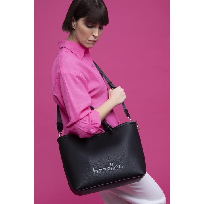 Benetton Bnt 1501 Kadın Kol Çantası Siyah nehironline