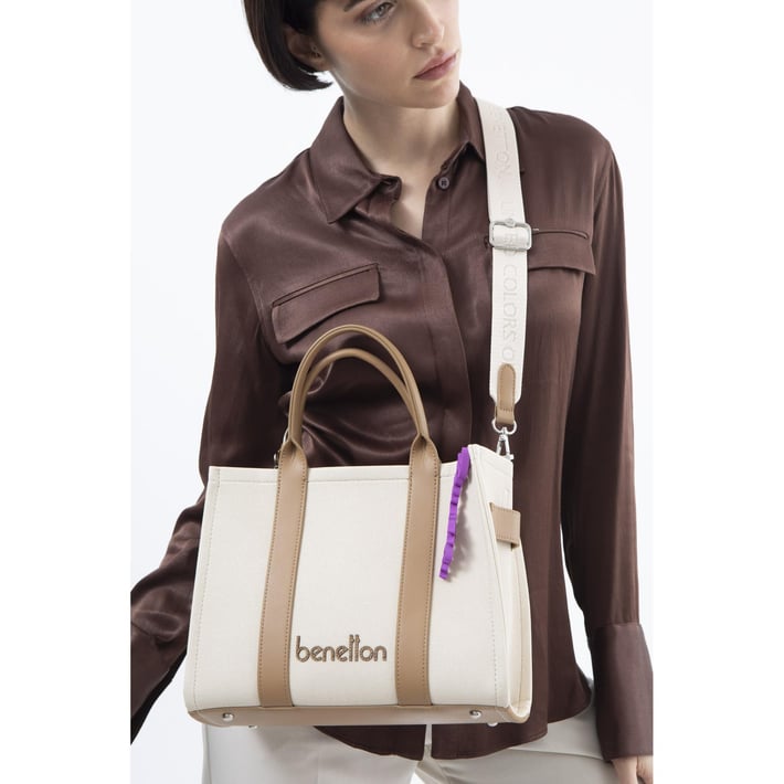 Benetton Bnt 1526 Kadın El Çantası Bej nehironline