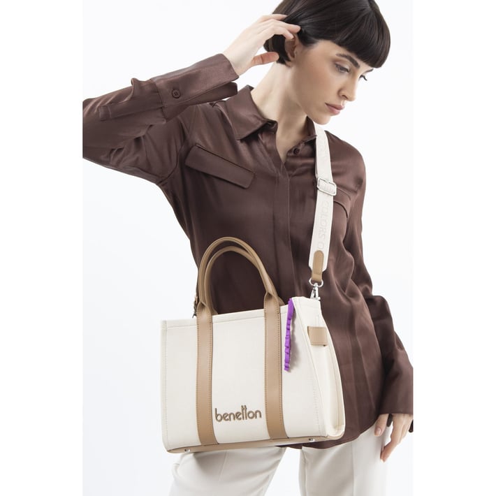Benetton Bnt 1526 Kadın El Çantası Bej nehironline