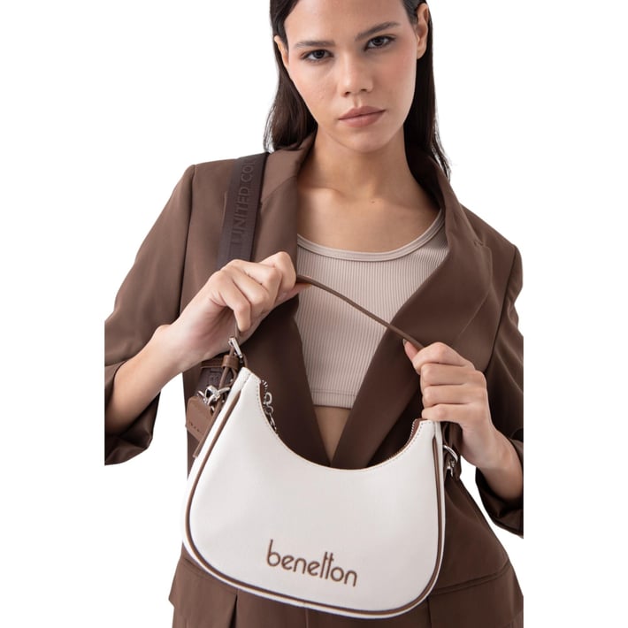 Benetton Bnt 1541 Kadın El Çantası Bej Kahverengi nehironline