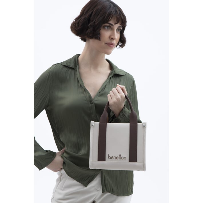 Benetton Bnt 1620 Kadın Kol Çantası Bej Kahverengi nehironline