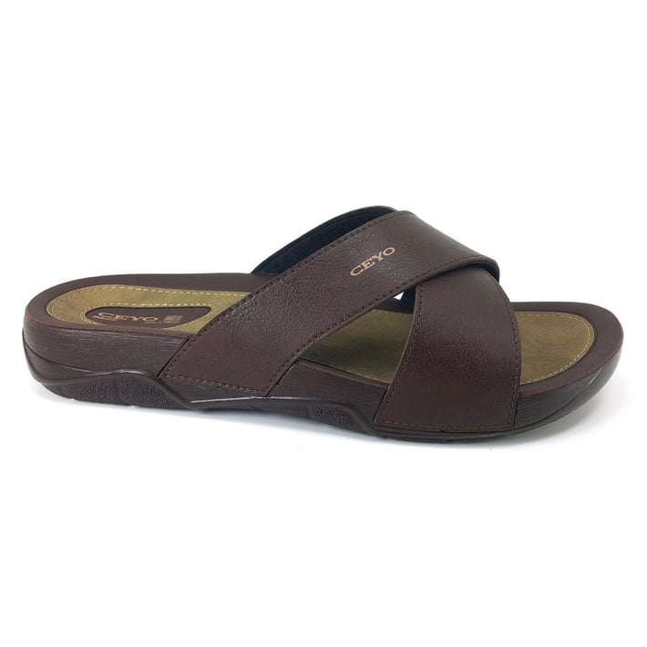 Ceyo 9877 23YT Anatomik Erkek Terlik - Kahverengi nehironline