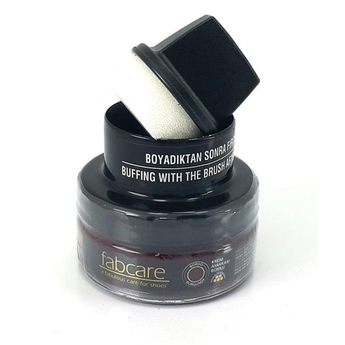 Fabcare Cam Kavanoz Krem Deri Ayakkabı Boyası - Bordo nehironline