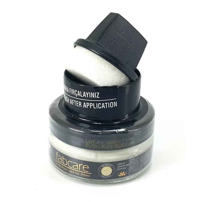 Fabcare Cam Kavanoz Krem Deri Ayakkabı Boyası - Naturel nehironline