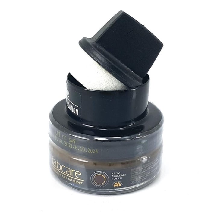 Fabcare Cam Kavanoz Krem Deri Ayakkabı Boyası - Kahverengi nehironline
