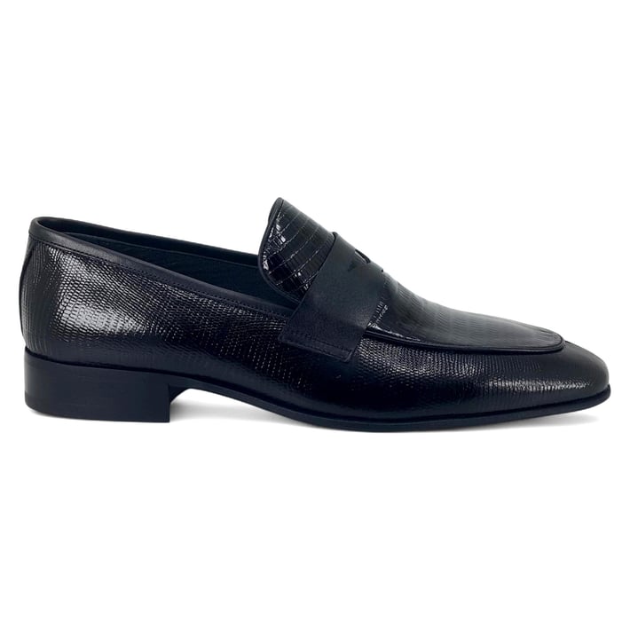 Fosco 3180 25YA Erkek Klasik Ayakkabı Kroko Siyah nehironline