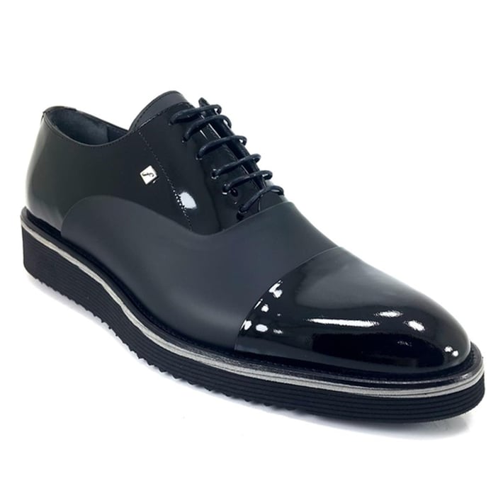 Fosco 6590 Günlük Erkek Ayakkabı - Siyah Rugan nehironline