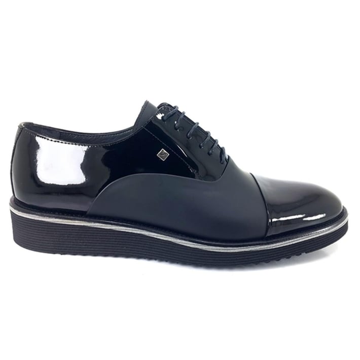 Fosco 6590 Günlük Erkek Ayakkabı - Siyah Rugan nehironline