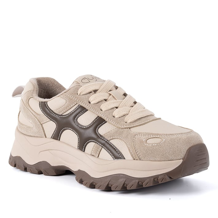 Guja 374 1 26KA Kadın Sneaker Günlük Ayakkabı Bej nehironline