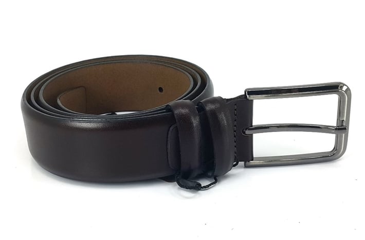 M500 Erkek Hakiki Deri Kemer 3,5 Cm-Koyu Kahverengi nehironline