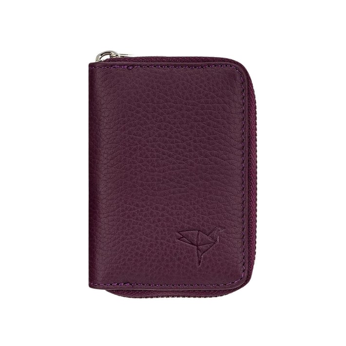 Nehironline Clovis Hakiki Deri Unisex Cüzdan - Mürdüm nehironline