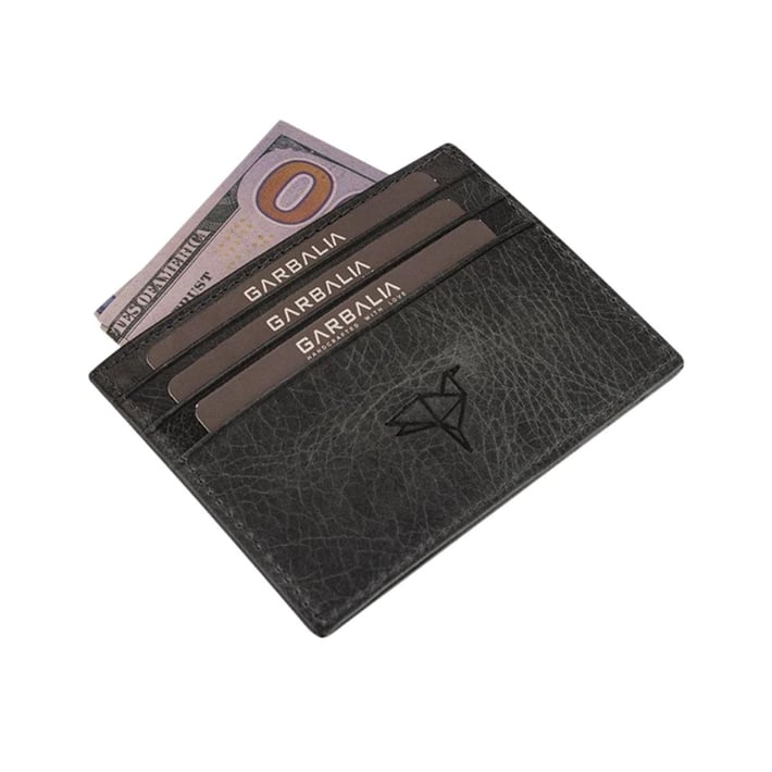 Nehironline Seul Hakiki Deri Unisex Kartlık Cüzdan - Siyah nehironline