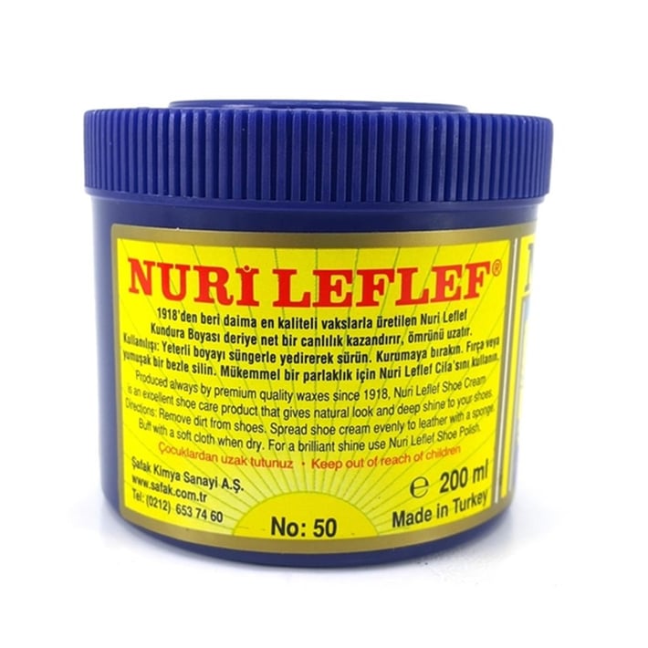 Nuri Leflef Deri Ayakkabı Boyası 200ml - Kahverengi nehironline