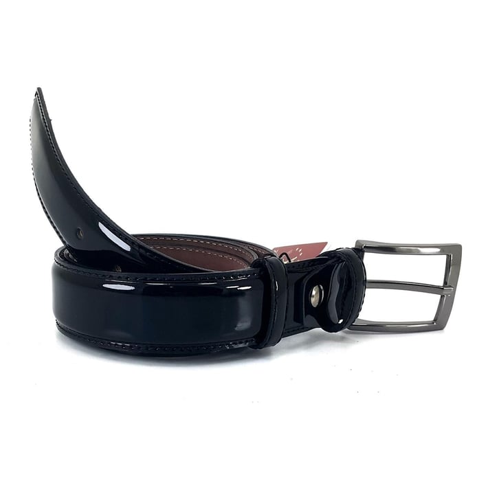 Saraç 1101 24K Erkek Klasik Dikişli Kemer - Siyah Rugan nehironline