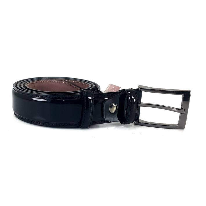 Saraç 1101 24K Erkek Klasik Dikişli Kemer - Siyah Rugan nehironline