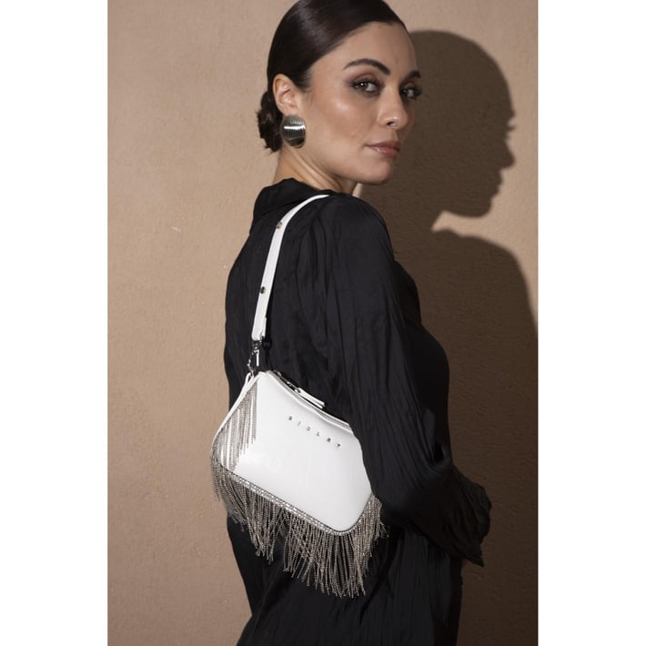 Sisley Sly 196 Kadın Kol Çantası Beyaz nehironline