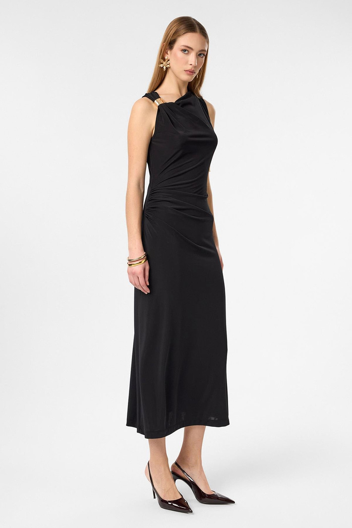 Toka Detaylı Sandy Elbise