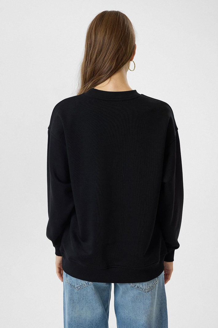 Yaprak Nakışlı Sweatshirt