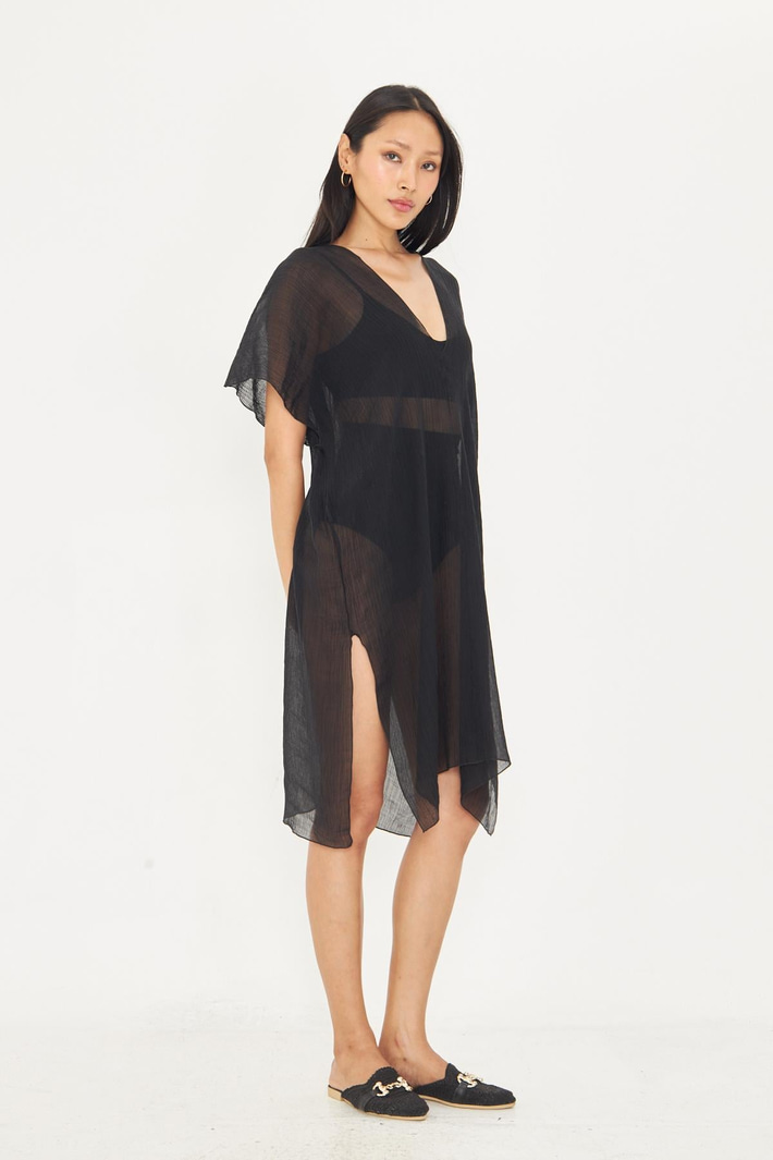Sıfır Kol Kırışık Kimono