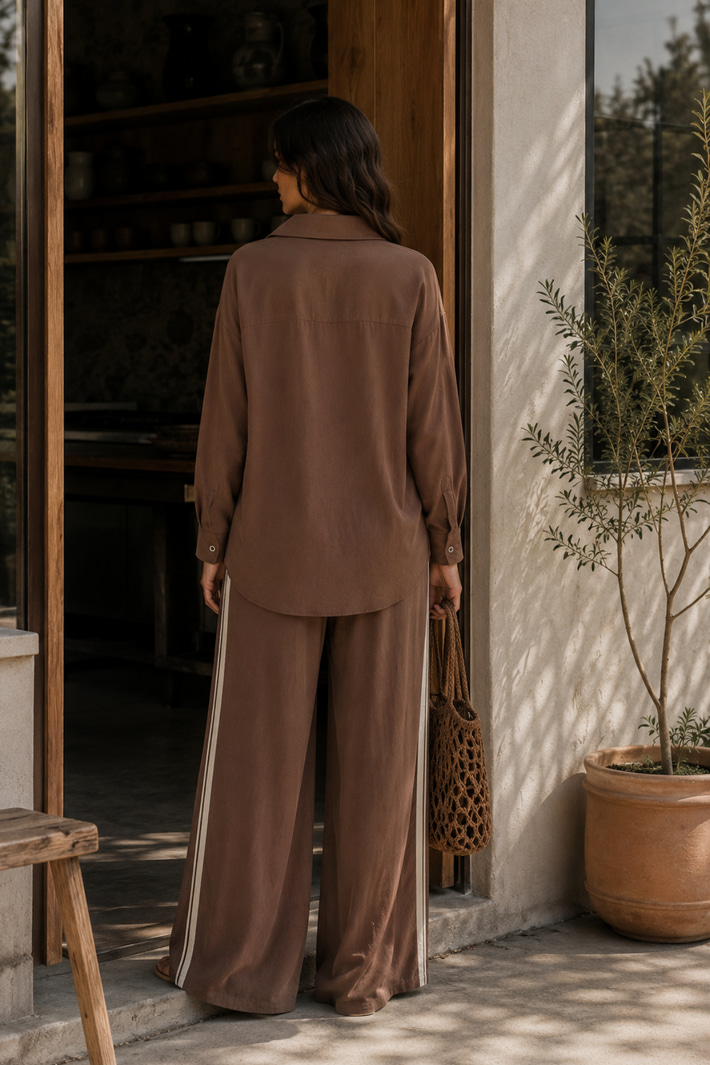 Şerit Detaylı Pantolon