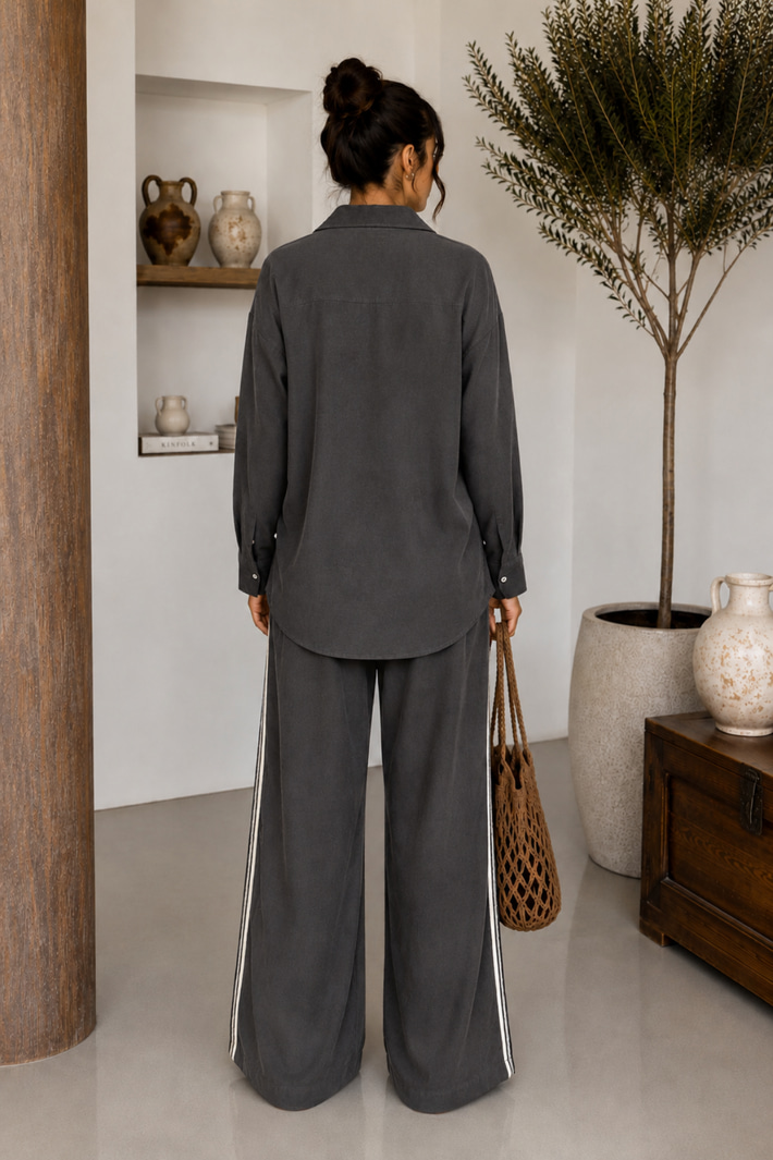 Şerit Detaylı Pantolon