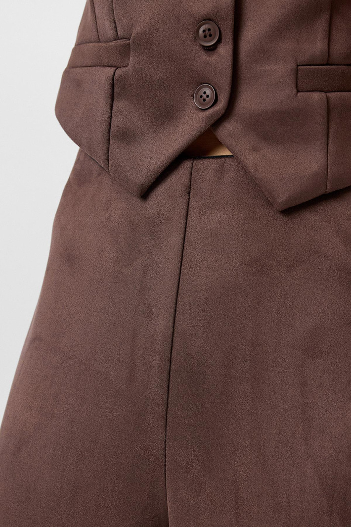 Beli Lastikli Süet Pantolon