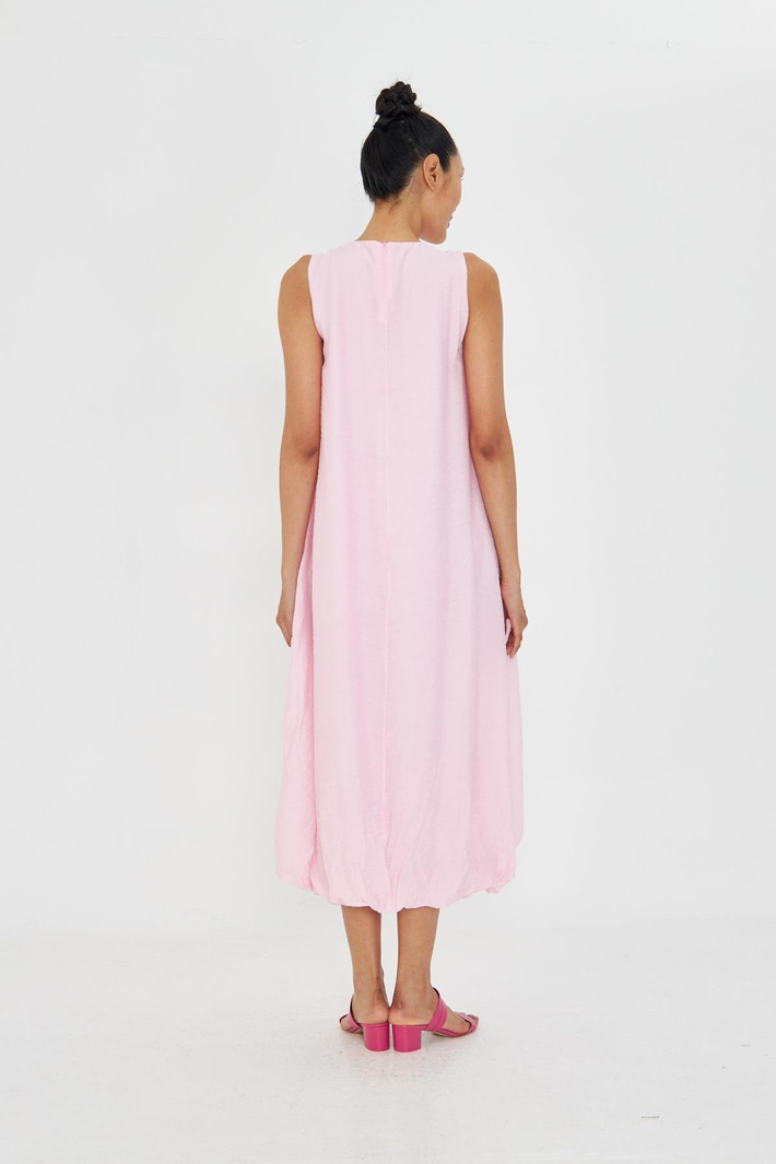 Sıfır Kol Balon Etekli Elbise