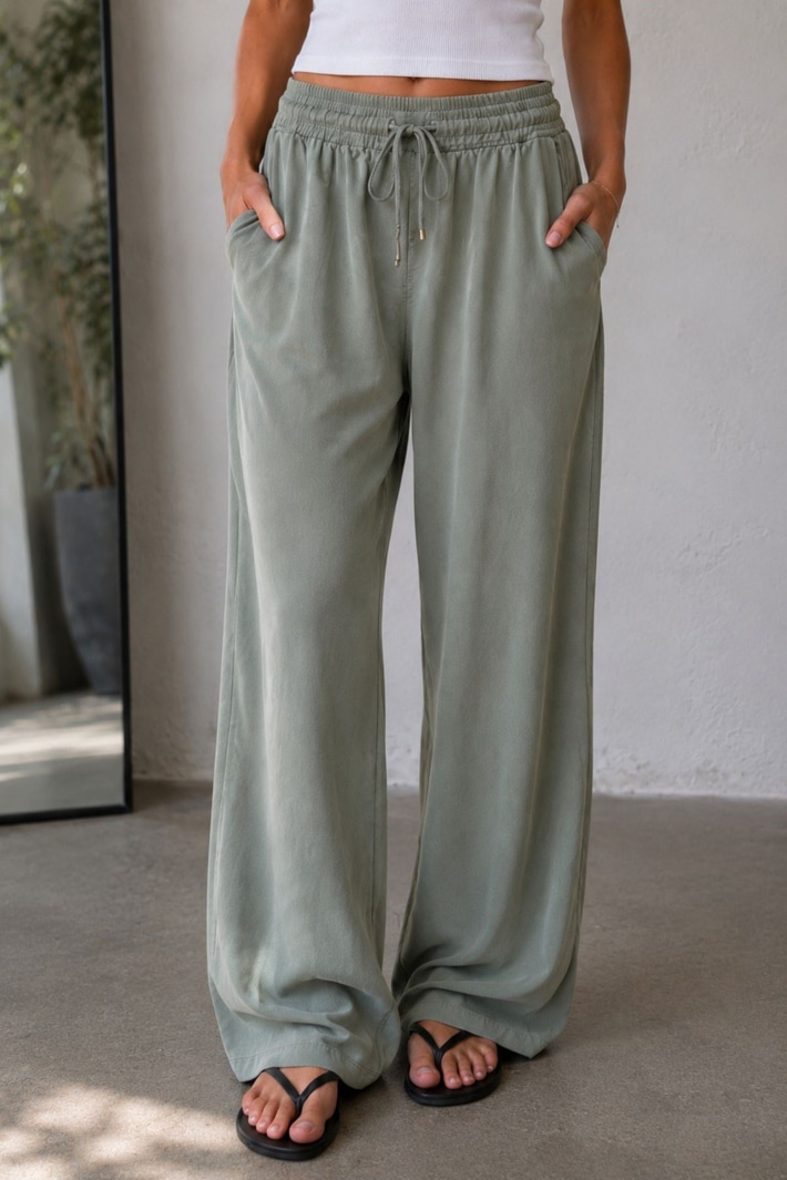 Lastikli Big Size Pantolon