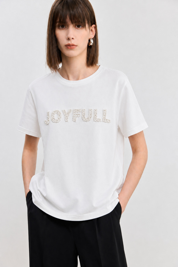 Joyfull Baskılı Modal Tişört