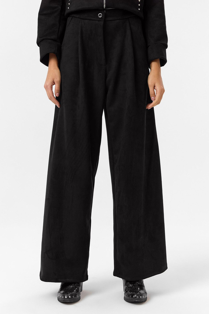 Bol Paça Süet Pantolon