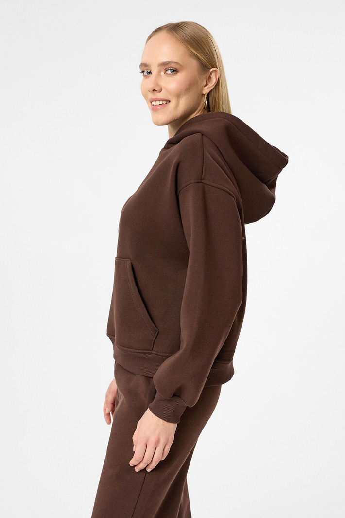 Kapüşonlu Crop Sweatshirt