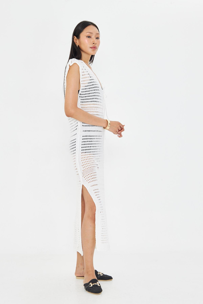 V Yaka Ajurlu Elbise