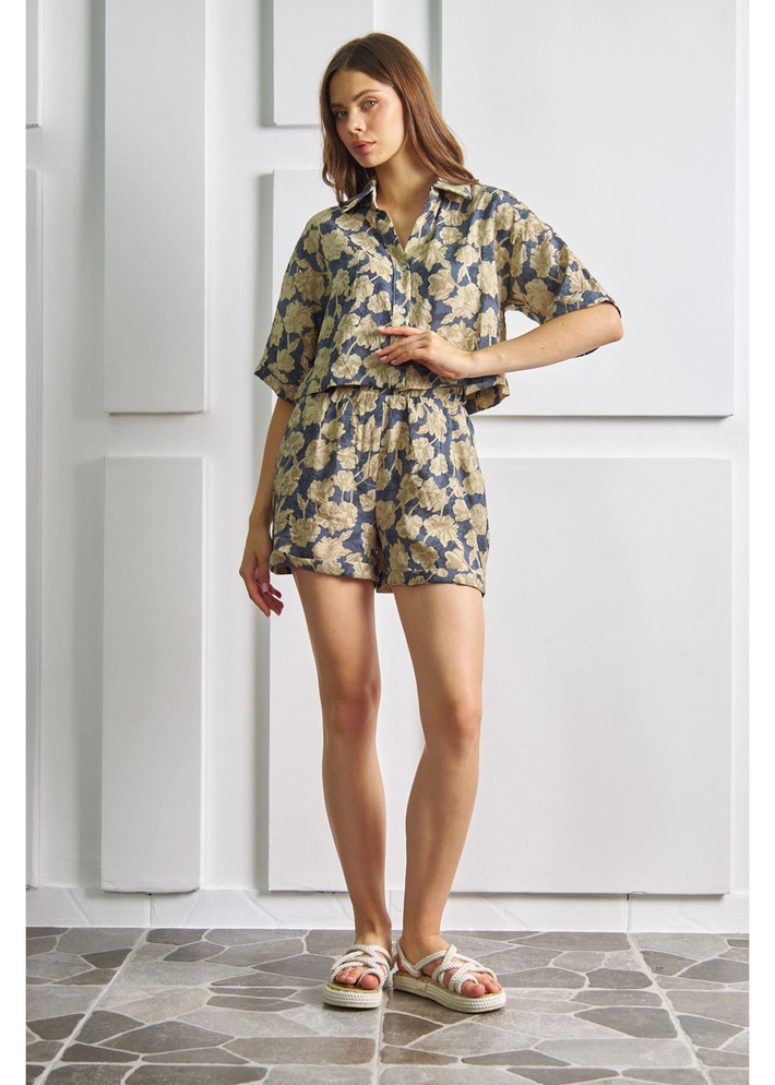 Basklı Kolu Duble Katlamalı Gömlek 