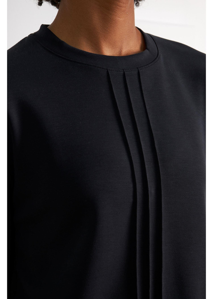 Bisiklet Yaka Uzun Kol Modal Sweatshirt