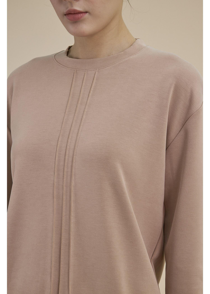 Bisiklet Yaka Uzun Kol Modal Sweatshirt