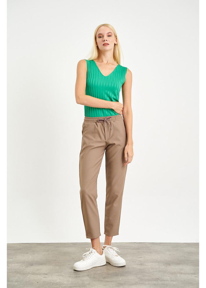 Elastik Mom Fit Pantolon