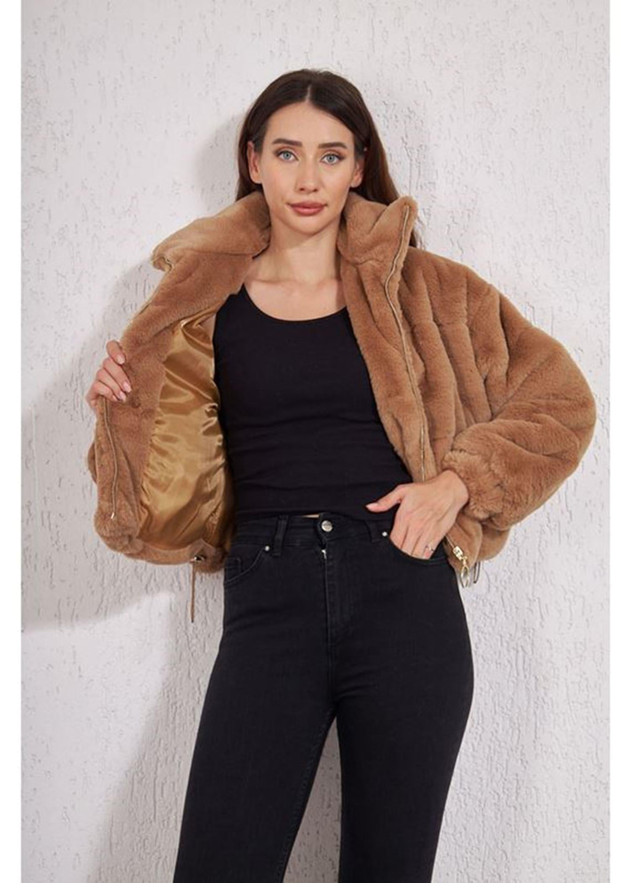 Fleto Cepli Kapitone Peluş Mont