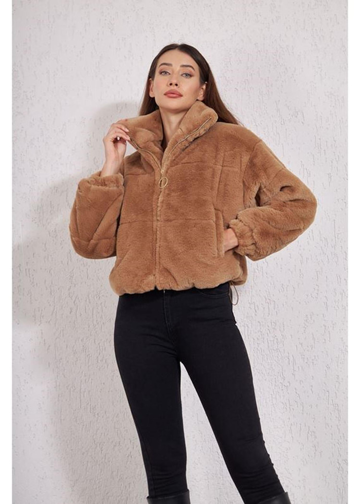 Fleto Cepli Kapitone Peluş Mont
