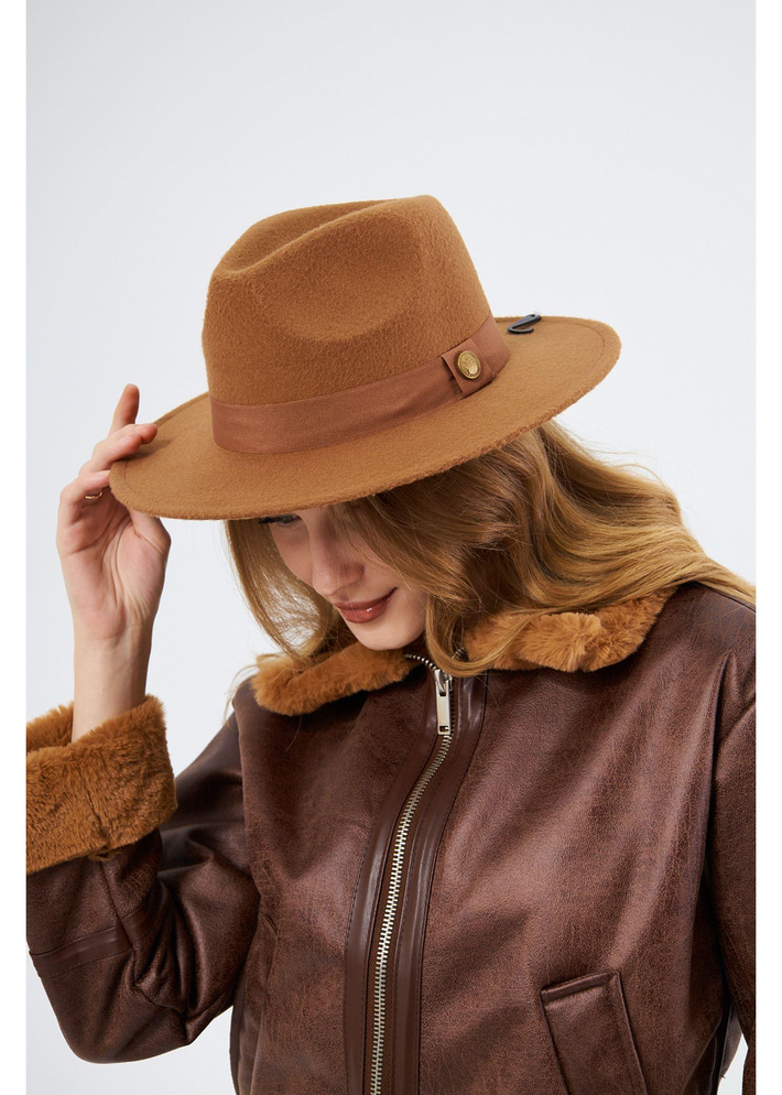 Keçe Fötr Şeritli Şapka 