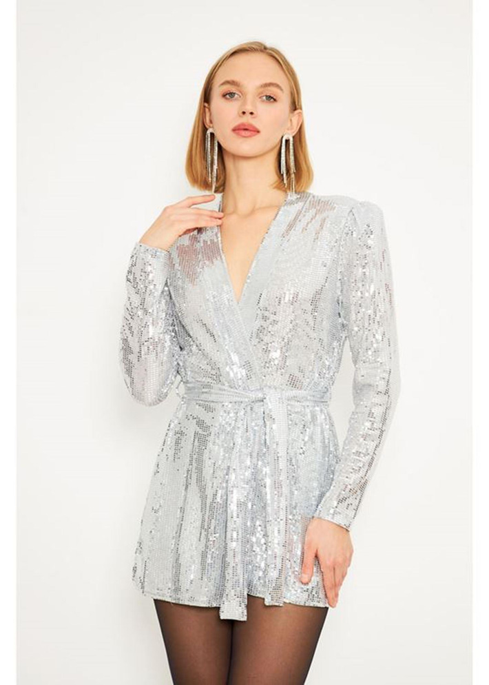 Kuşaklı Pullu Buzy Kimono 