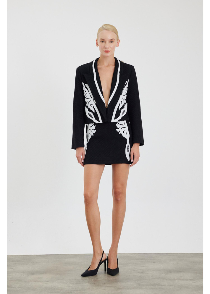 Nakışlı Mini Etek