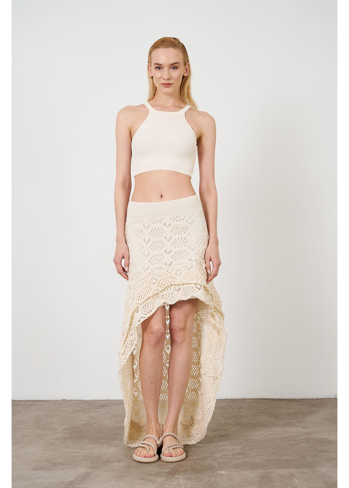 Önü Katlı Ajur Etek 