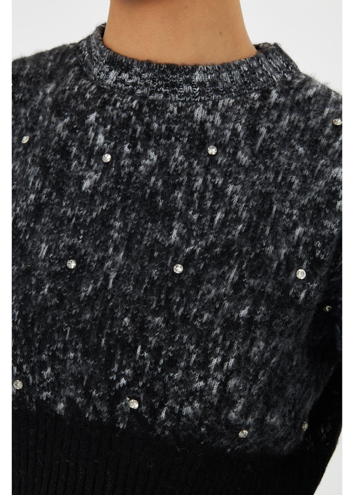 Peluş Dokulu Crop Kazak 