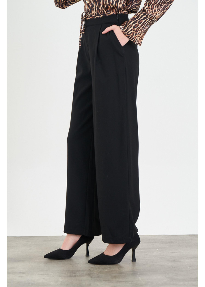 Saten Leopar Garnili Poliviskon Pantolon