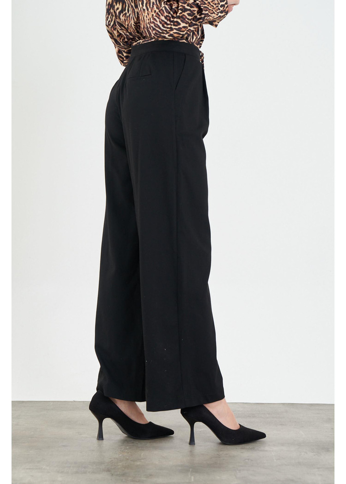 Saten Leopar Garnili Poliviskon Pantolon