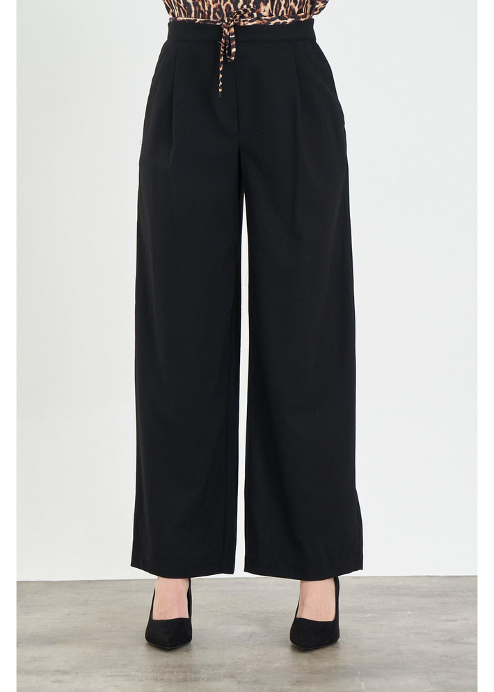 Saten Leopar Garnili Poliviskon Pantolon